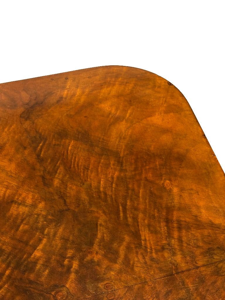 Art Deco bijzettafel tafeltje walnotenhout design, 45 tot 60 cm, Gebruikt, Art Deco, Art Deco
