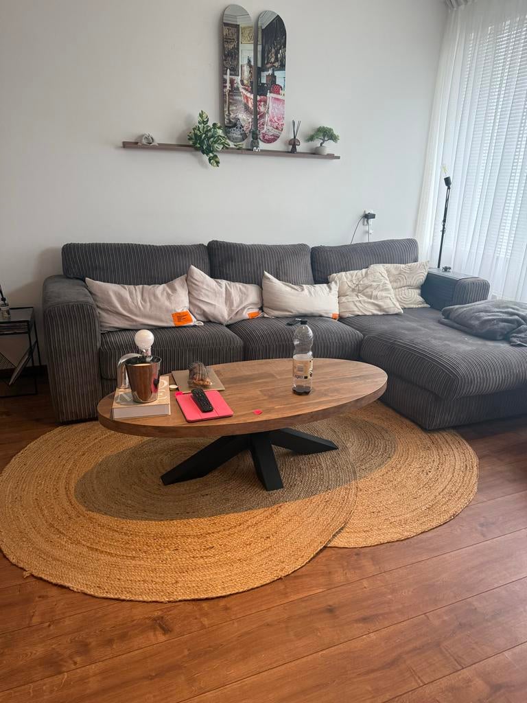 2x Ikea Lohals Ronde Juten Vloerkleden, Ophalen, Overige materialen, Gebruikt, 150 tot 200 cm