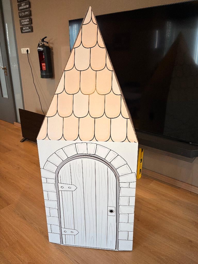 Kartonnen huis, Kinderen en Baby's, Speelgoed | Buiten | Speelhuisjes, Nieuw, Overige materialen, Ophalen of Verzenden