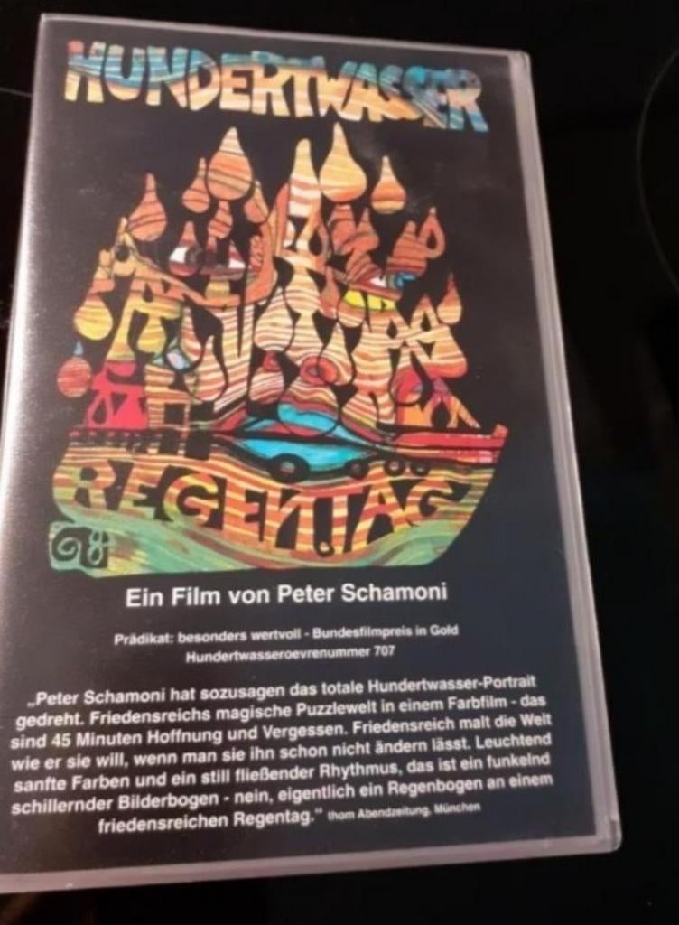 Hundertwasser Regentag VHS - Filmhuis Klassieker, Alle leeftijden, Ophalen of Verzenden, Gebruikt