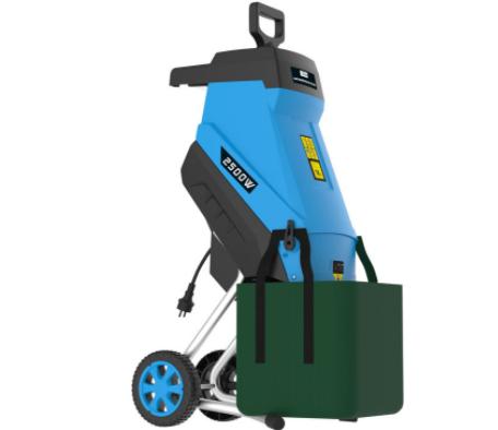Hakselaar 2500W beveiligd 230V tot 40 mm met opvangzak, Ophalen of Verzenden, Nieuw, Elektrisch, Met opvangzak