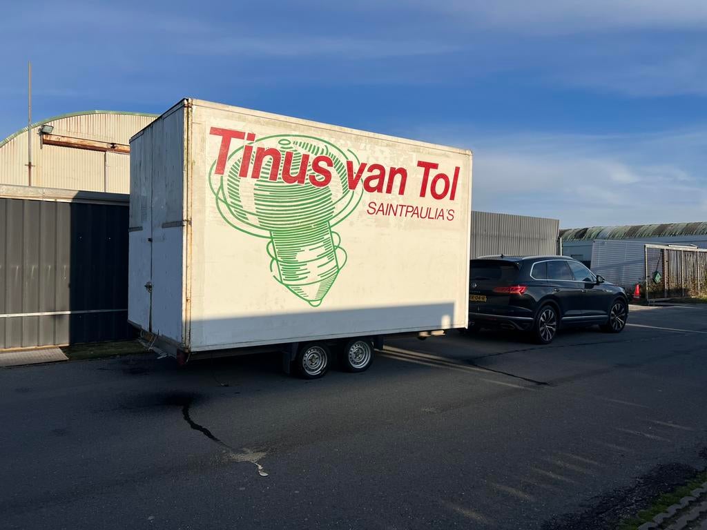 Grote gesloten aanhanger aanhangwagen xxl schamelwagen, Ophalen, Gebruikt