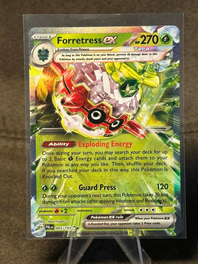 Forretress Ex #5 005/193 (Pokemon Paldea Evolved), Hobby en Vrije tijd, Verzamelkaartspellen | Pokémon, Zo goed als nieuw, Ophalen of Verzenden