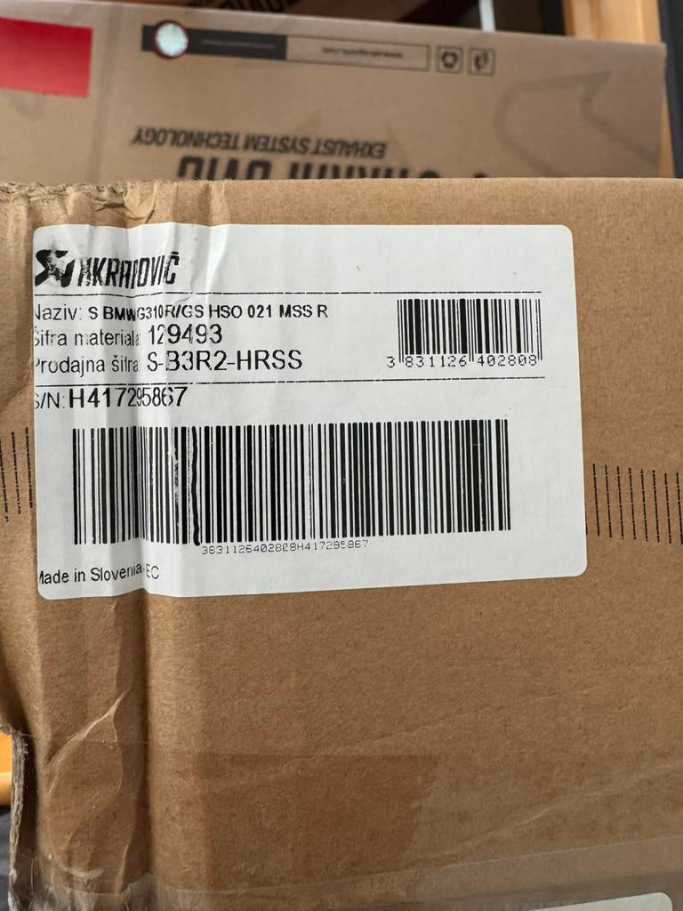 Akrapovic uitlaat BMW R310 R/GS S-B3R2-HRSS, Ophalen, Nieuw