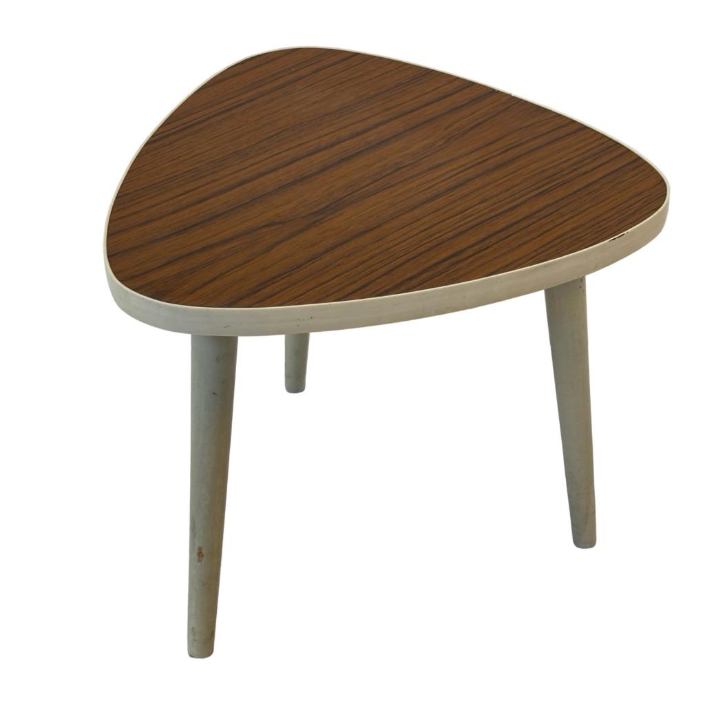 Vintage Plantentafeltje Bijzettafel Driepoot Jaren 60 Design, Minder dan 45 cm, Minder dan 55 cm, Gebruikt, Vintage