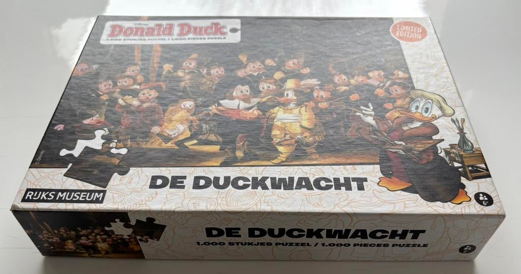 Donald Duck puzzel ‘de Duckwacht’ (limited edition , 1000), Ophalen of Verzenden, 500 t/m 1500 stukjes, Zo goed als nieuw