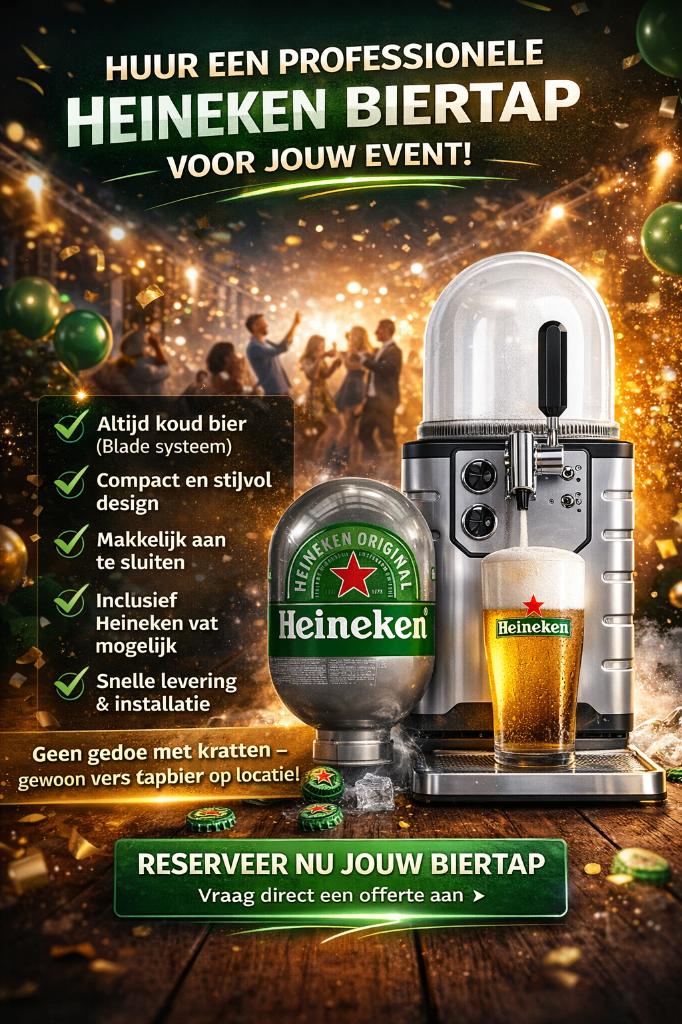 Biertap huren voor elk feest, Ophalen of Verzenden, Nieuw, Overige merken