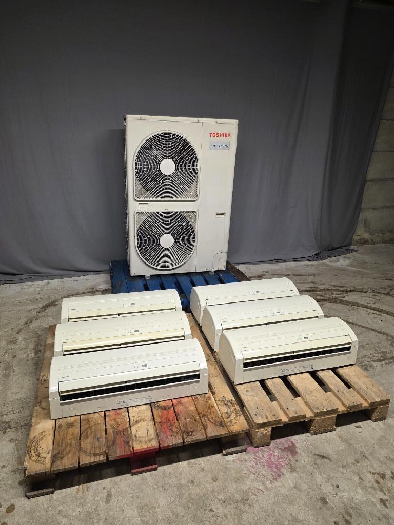 Refurbished 6x wand airco Toshiba Mini SMMS VRF 12,1 kW, Koelen en Ontvochtigen, Timer, Refurbished, 3 snelheden of meer