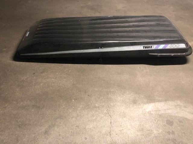 Thule 600 skibox, Auto diversen, Dakkoffers, Ophalen, Gebruikt