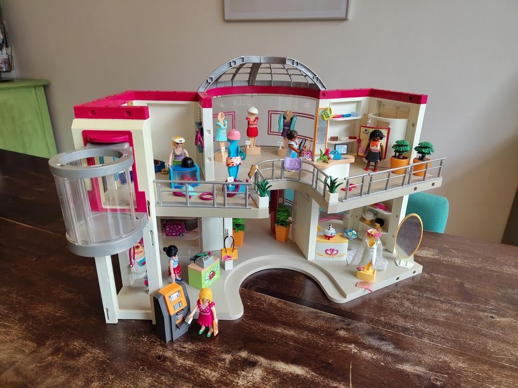 Playmobil winkelcentrum 5485 compleet, Ophalen of Verzenden, Zo goed als nieuw, Complete set