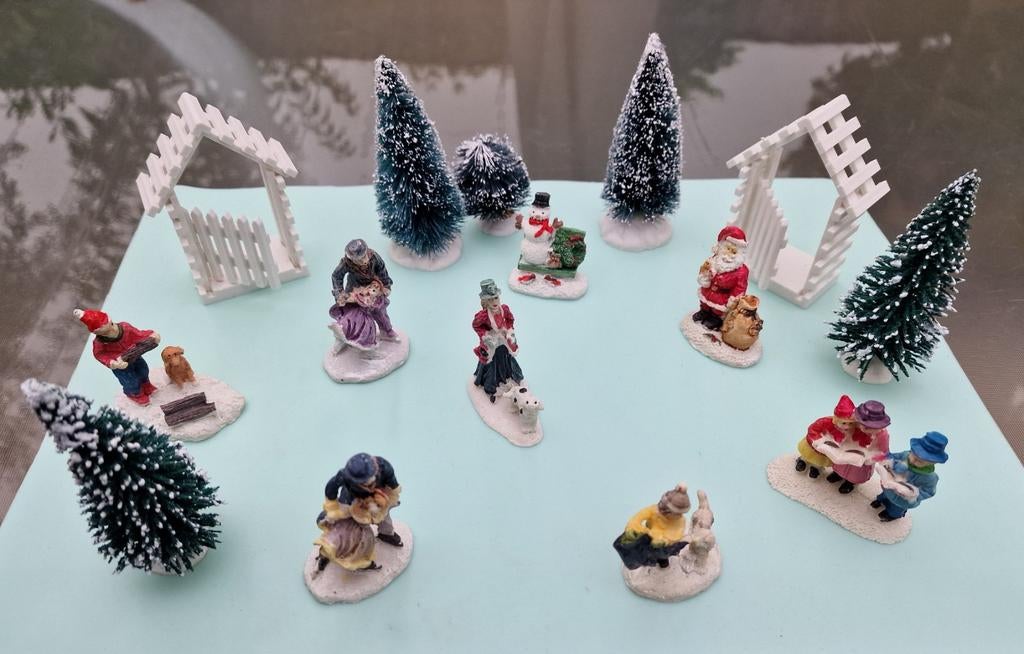 Kerstfiguren en boompjes, Diversen, Kerst, Gebruikt, Ophalen of Verzenden