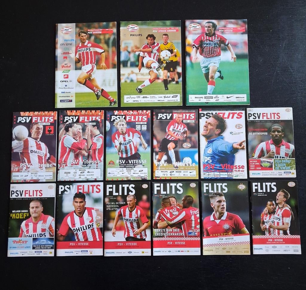15 programmaboekjes PSV - Vitesse., Ophalen of Verzenden, Zo goed als nieuw, PSV