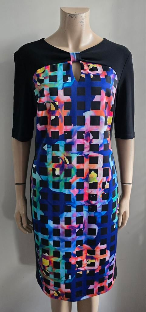 multicolorjurk JOSEPH RIBKOFF maat 42, JOSEPH RIBKOFF, Zwart, Maat 42/44 (L), Nieuw