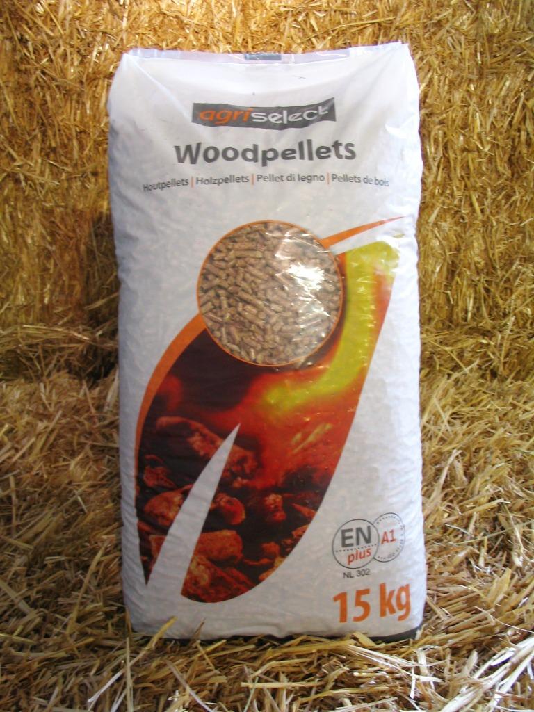 Agriselect Mixed Wood houtpellets 15kg Volle pallet 975kg, Minder dan 3 m³, Ophalen, Overige houtsoorten, Blokken