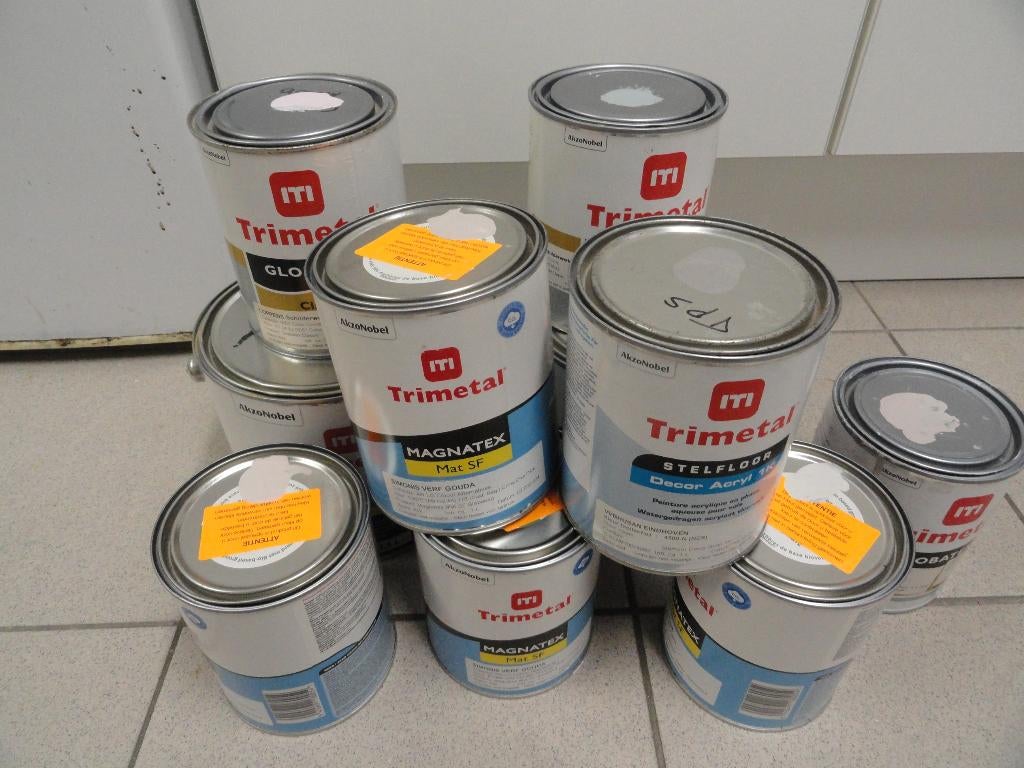 TRIMETAL LATEX MUURVERF DIVERSE KLEUREN, Overige kleuren, Nieuw, Ophalen of Verzenden, Verf
