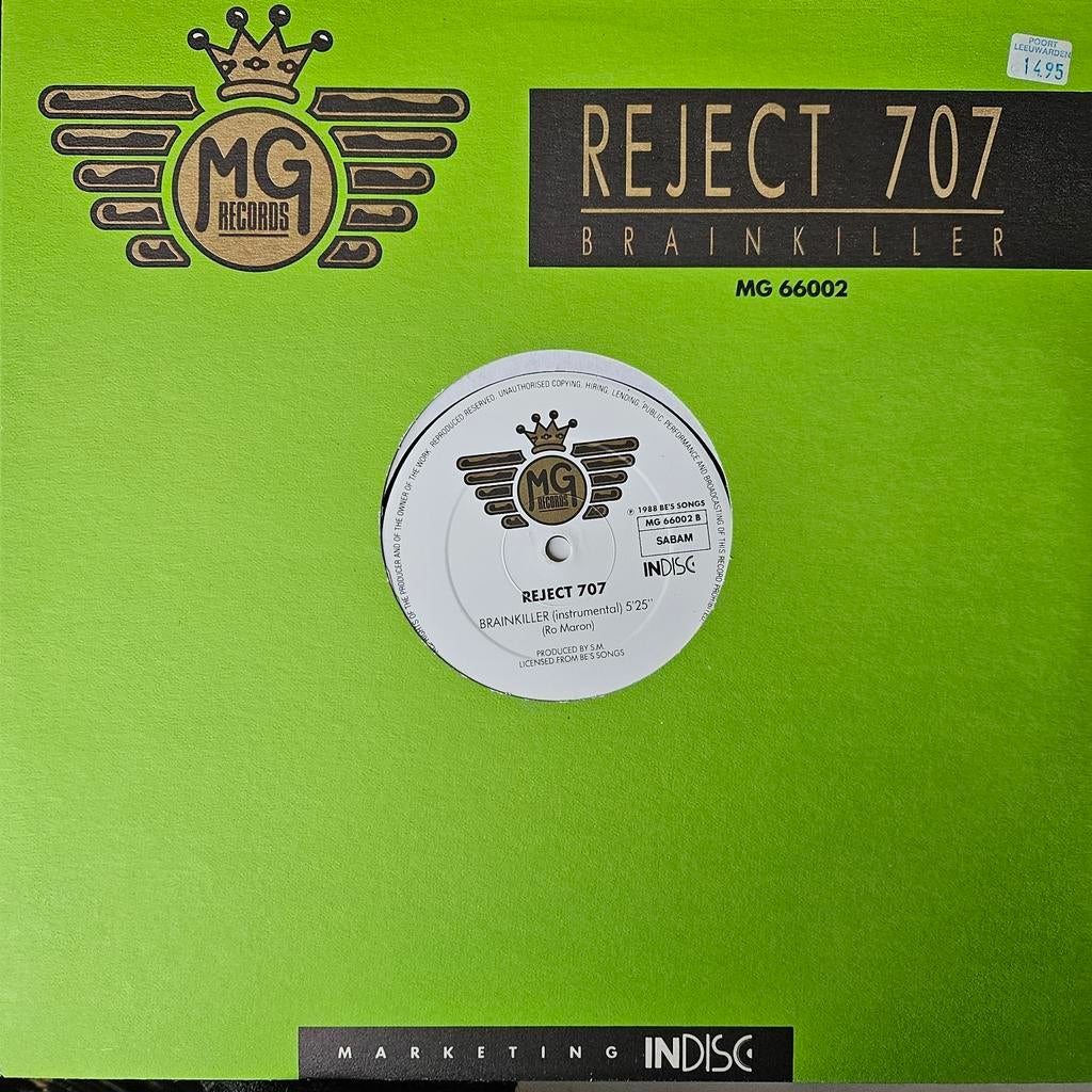 Reject 707 - Brainkiller 12inch Maxisingle Vinyl House, Ophalen of Verzenden