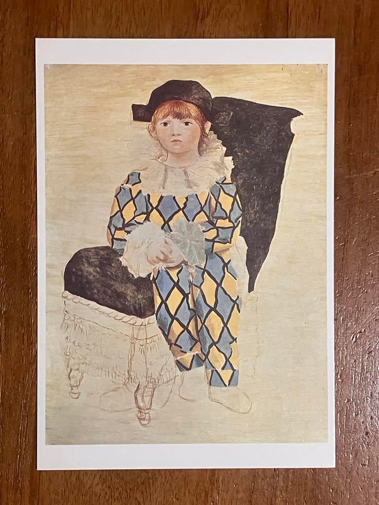 Picasso - Paul als Harlekijn - Kaart, Verzamelen, Ansichtkaarten | Themakaarten, Ophalen of Verzenden, 1980 tot heden, Ongelopen