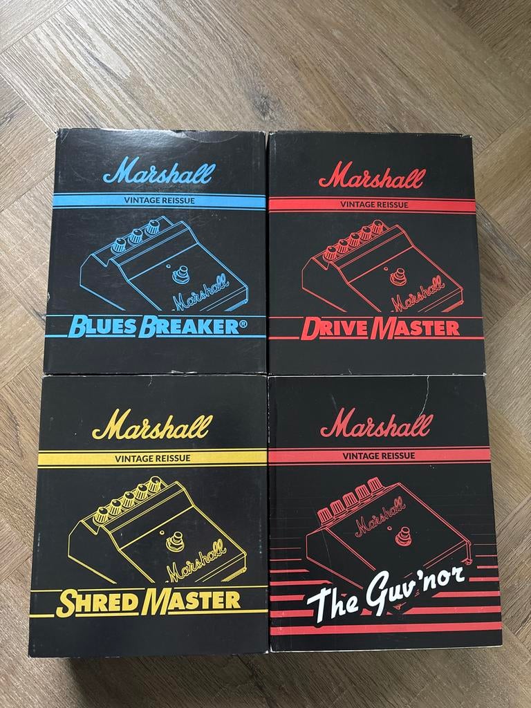 Marshall Reissue Pedalen - Blues Breaker, Drive Master, Shre, Muziek en Instrumenten, Effecten, Ophalen of Verzenden, Zo goed als nieuw