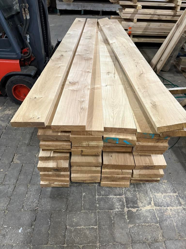 Eiken balken 40mm 4cm planken geschaafd gedroogd traptreden, Ophalen, 25 tot 50 mm, Eiken, Nieuw