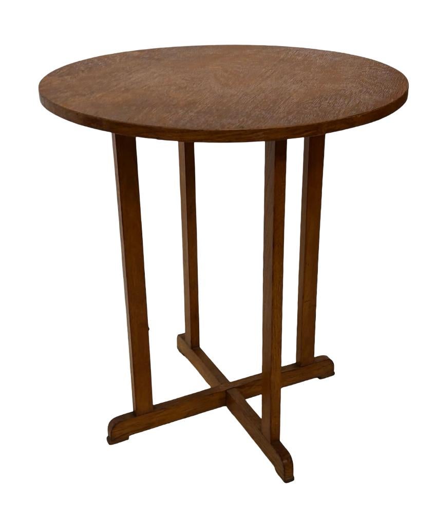 Art Deco bijzettafel eiken jaren 50 design minimalistisch, Ophalen, Gebruikt, Art Deco, Art Deco