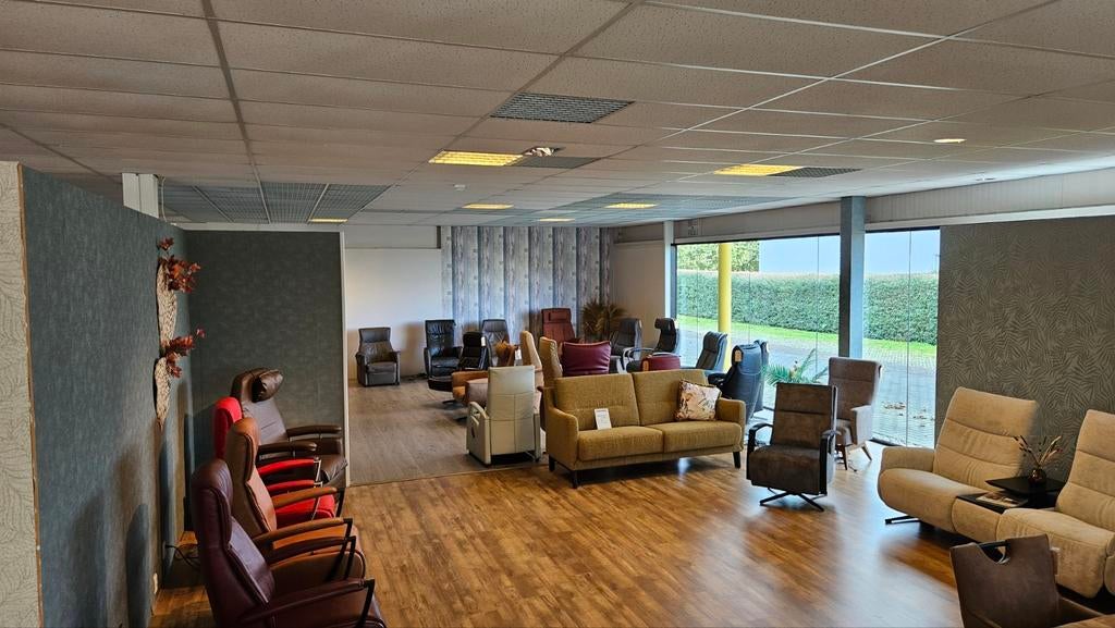 Grote voorraad sta op stoelen en relax fauteuils, Gebruikt, Bruin, Ophalen of Verzenden, Modern