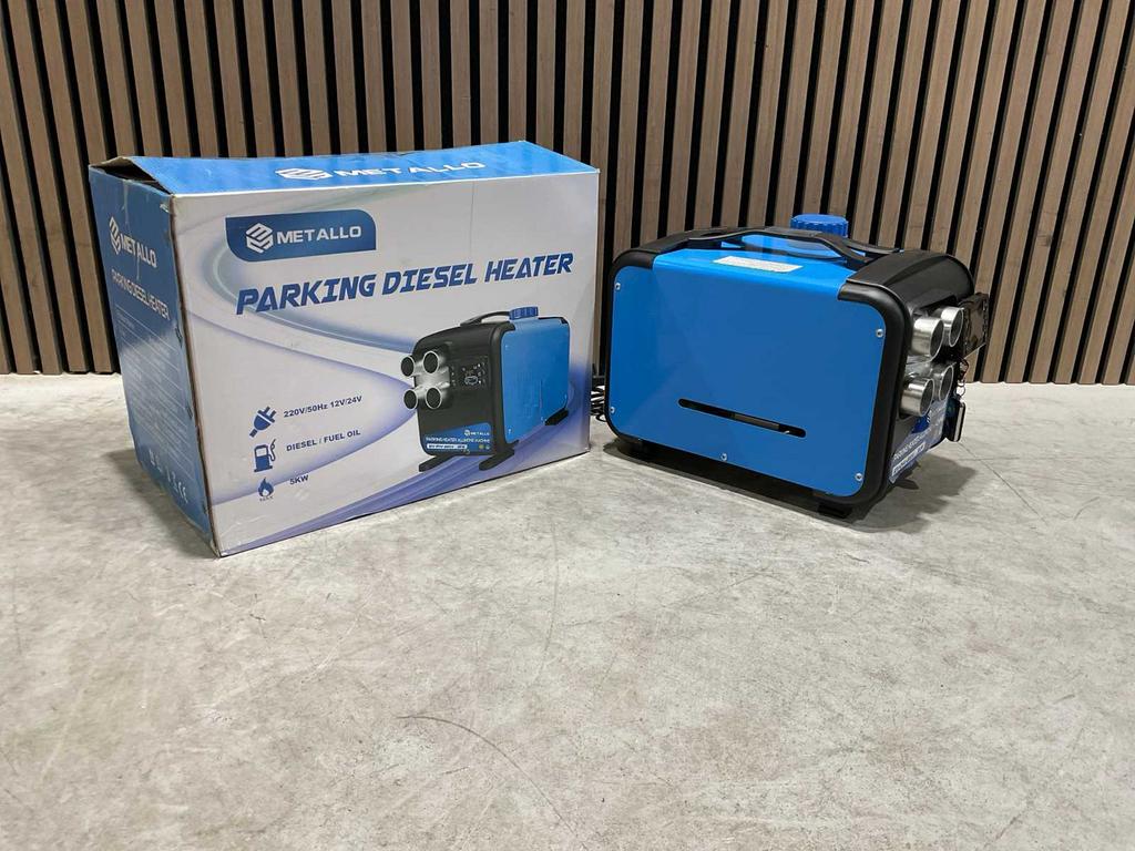 Metallo parking heater 5000w heteluchtkanon diesel heater ‼️, Ophalen, Minder dan 60 cm, 800 watt of meer, Kachel