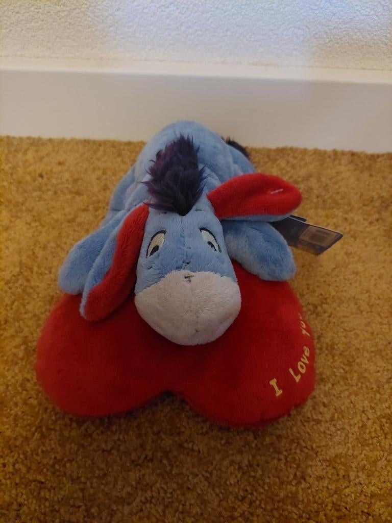 Valentijn Eeyore knuffel met hart, Ophalen of Verzenden, Nieuw, Overige typen