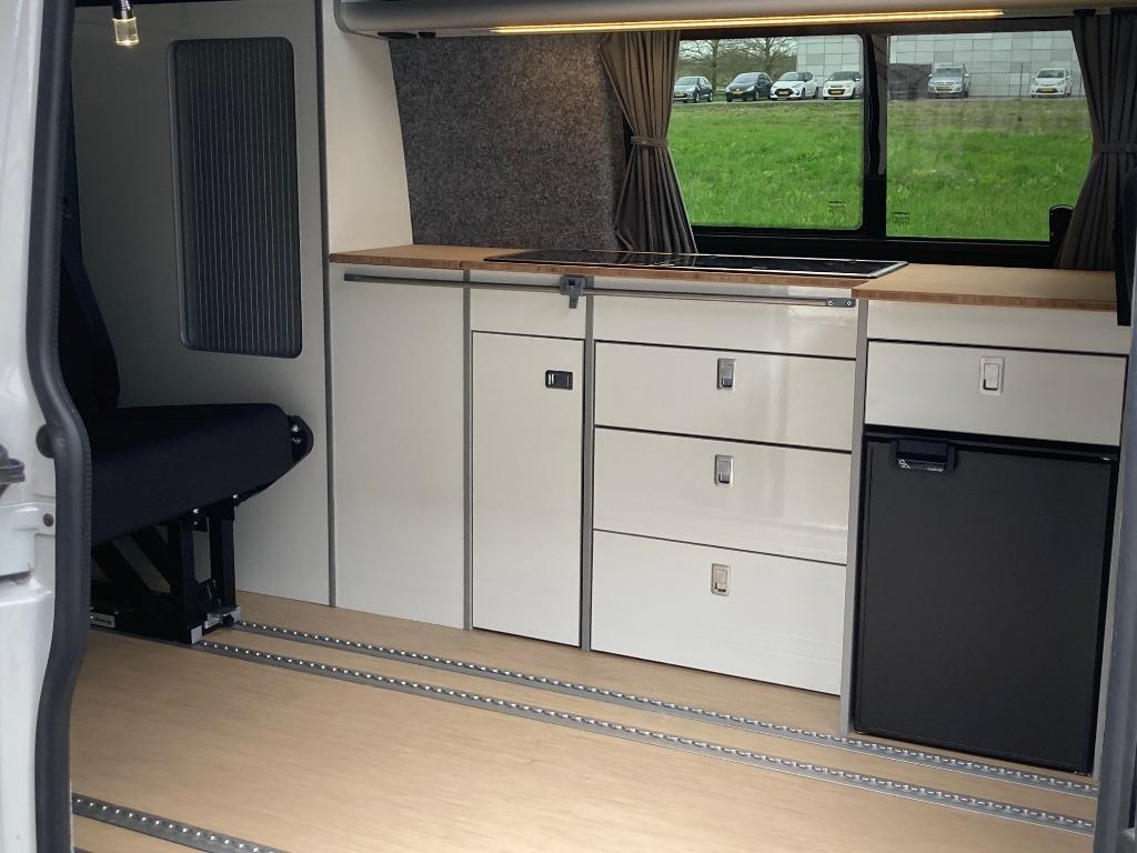 Camperbouw ombouw meubelset slaapbank Ford Transit Custom, Caravans en Kamperen, Ophalen, Hoefakker 3, Veen, Info@termeercampers.nl