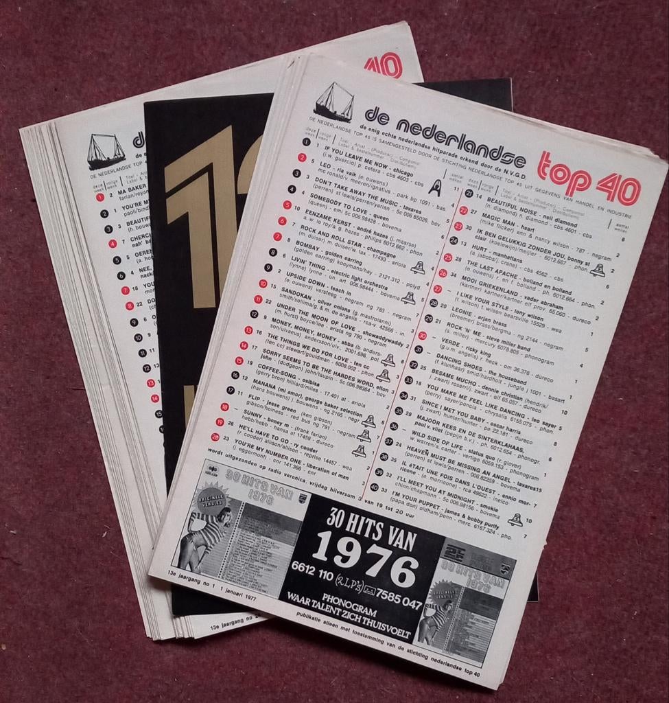 Veronica Top 40 lijsten Jaargang 1977, Verzamelen, Ophalen of Verzenden, Zo goed als nieuw, Boek, Tijdschrift of Artikel