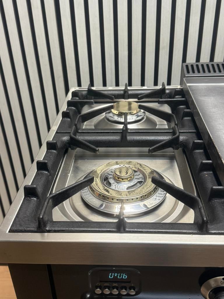 Luxe Boretti Fornuis 5 pits met Frytop multifunctioneel 90cm, Witgoed en Apparatuur, Fornuizen, Fornello Esperta, Ophalen of Verzenden