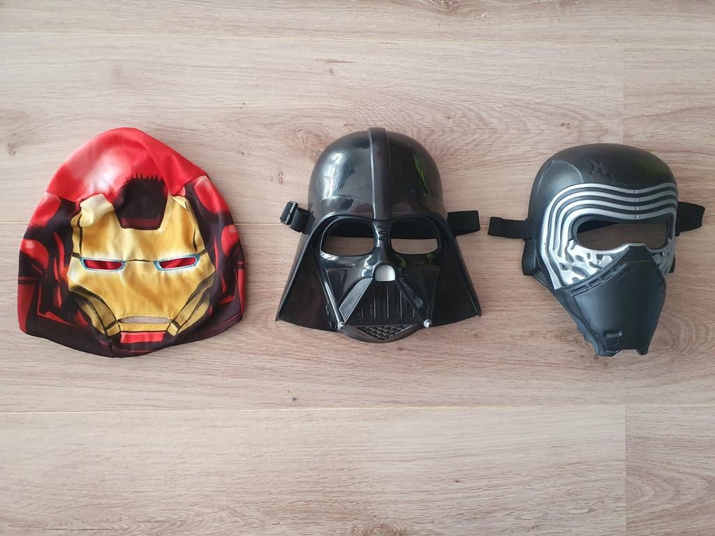 Kinder maskers (3 st.), Ophalen, Zo goed als nieuw, Jongen of Meisje