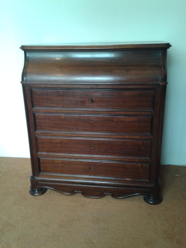 Antiek Frans palissander met wit marmer badmeubel, Ophalen