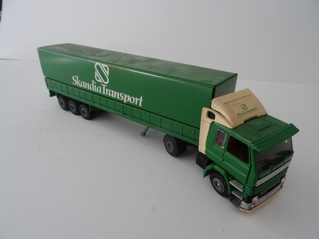 SCANIA 142H 3 ASSIGE TRAILER SCANDIA TRANSPORT TEKNO, Hobby en Vrije tijd, Modelauto's | 1:50, Ophalen of Verzenden, Zo goed als nieuw