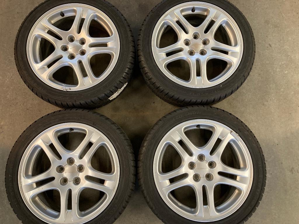 Originele 17 inch velgen Subaru Impreza WRX - winterset, Ophalen, Banden en Velgen, 17 inch, Winterbanden