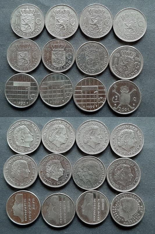 12 Nikkelen Guldens, Postzegels en Munten, Munten | Nederland, Verzenden, Koningin Juliana, 1 gulden