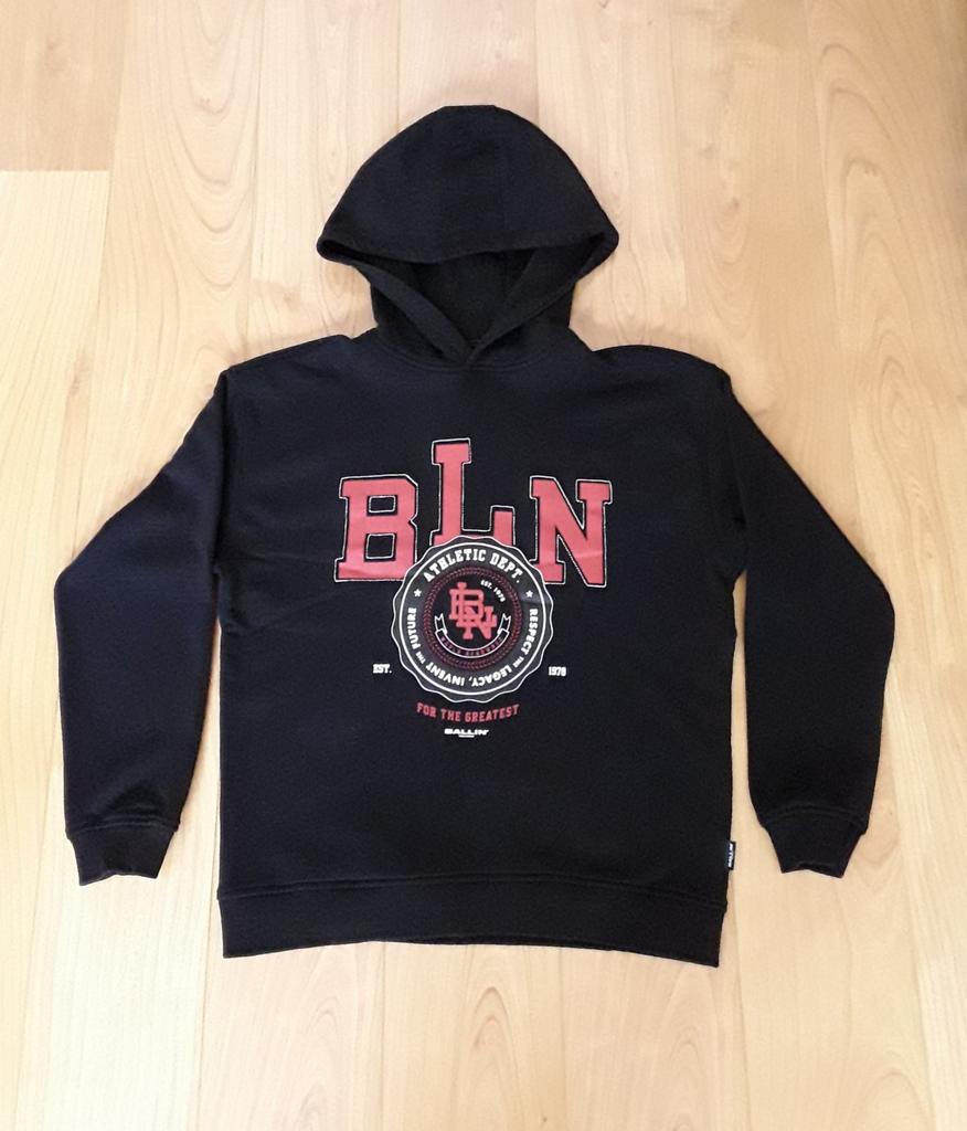 Sweater trui hoodie Ballin zwart maat 14 / 164 z.g.a.n., Kinderen en Baby's, Kinderkleding | Maat 164, Trui of Vest, Ophalen of Verzenden
