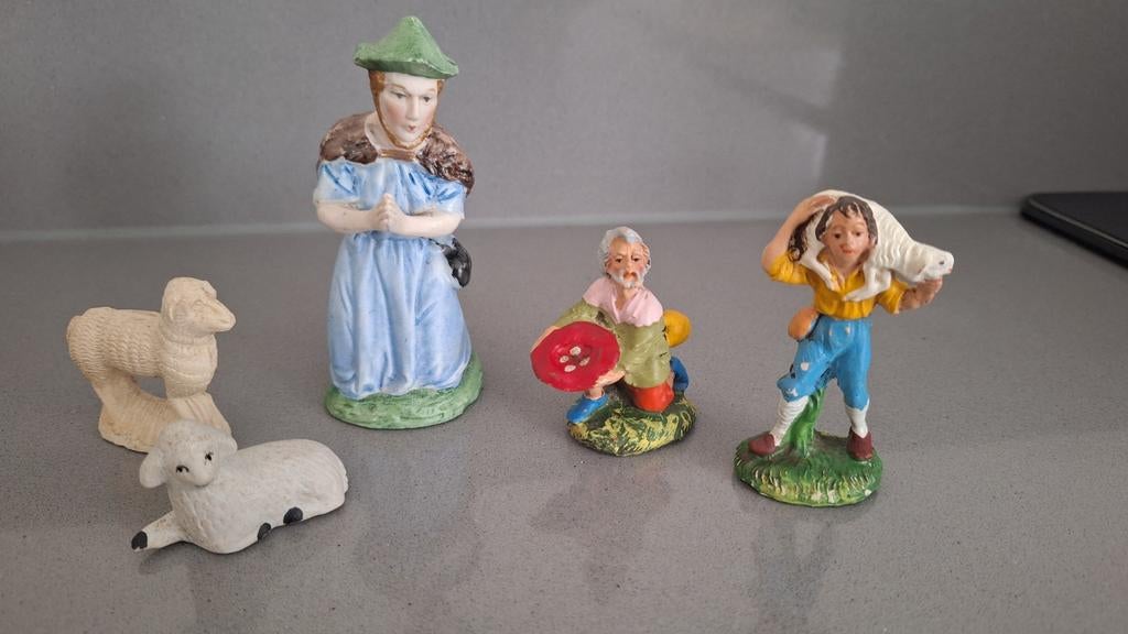 Vintage Kerststal Beeldjes, Verzamelen, Beelden en Beeldjes, Ophalen of Verzenden, Zo goed als nieuw, Overige typen