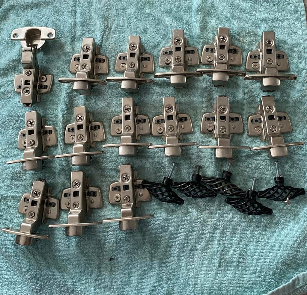 15 verborgen kastscharnieren (potscharnieren), Verzenden, Zo goed als nieuw, Rvs, Scharnier