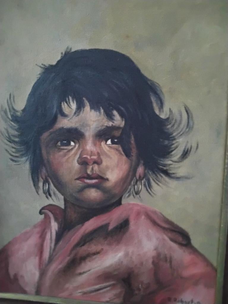 Portret van een jong meisje schilderij, Antiek en Kunst, Kunst | Schilderijen | Klassiek, Ophalen