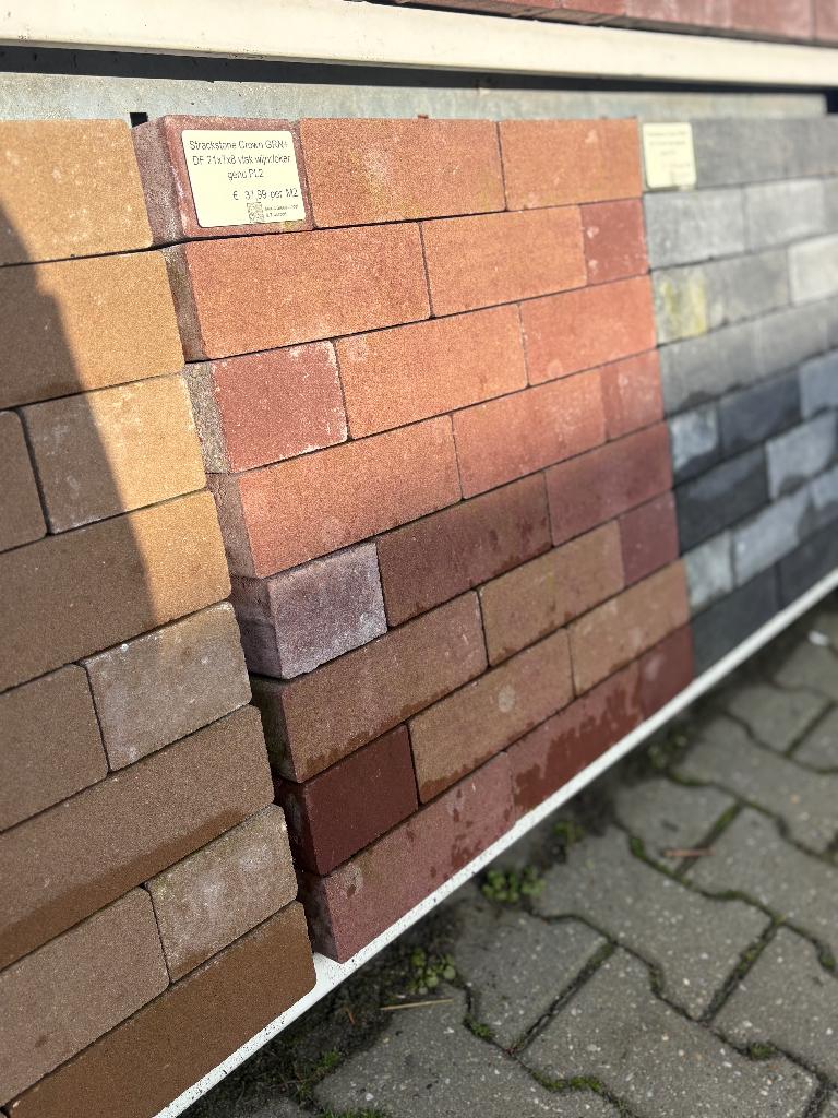 Strackstone Crown GRN+ DF 21x7x8 vlak wijn/oker GENU PL2, Tuin en Terras, Tegels en Klinkers, Overige materialen, Overige typen