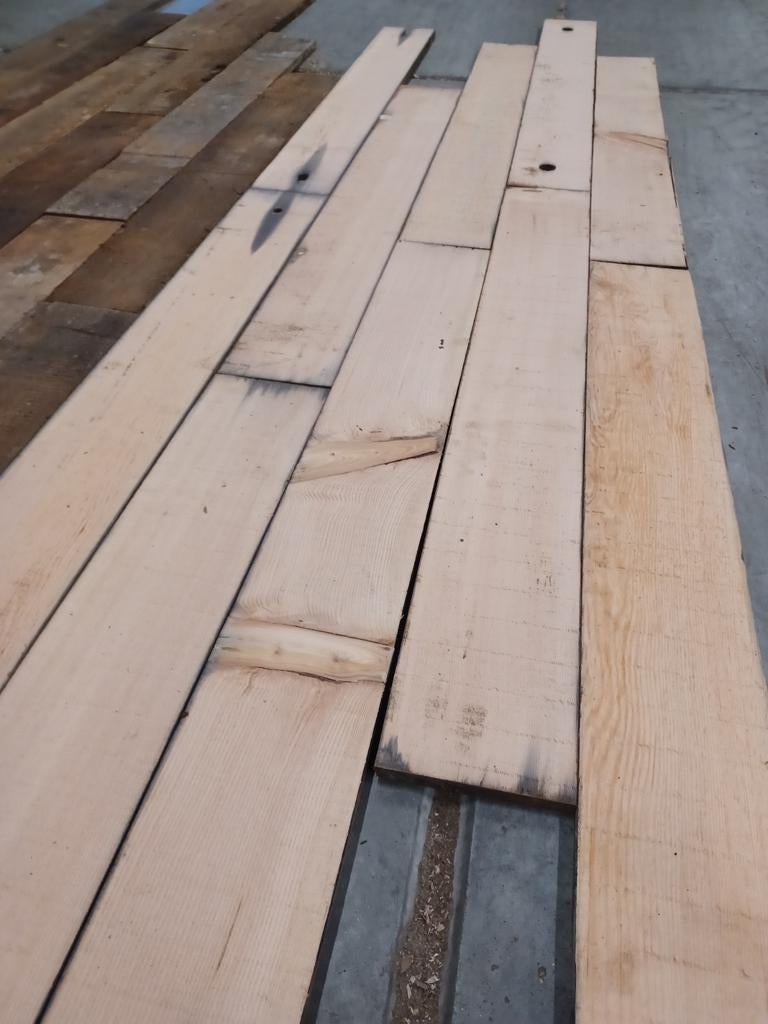 Amerikaans  grenen  sloophout  planken  wandbekleding, Ophalen of Verzenden, Gebruikt, Grenen