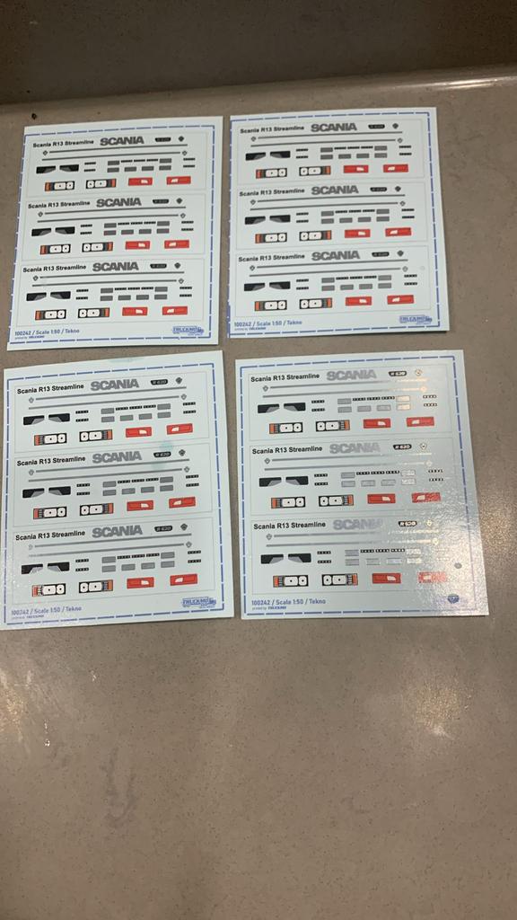 Wsi tekno scania decals, Ophalen of Verzenden, Zo goed als nieuw, Bus of Vrachtwagen, Tekno