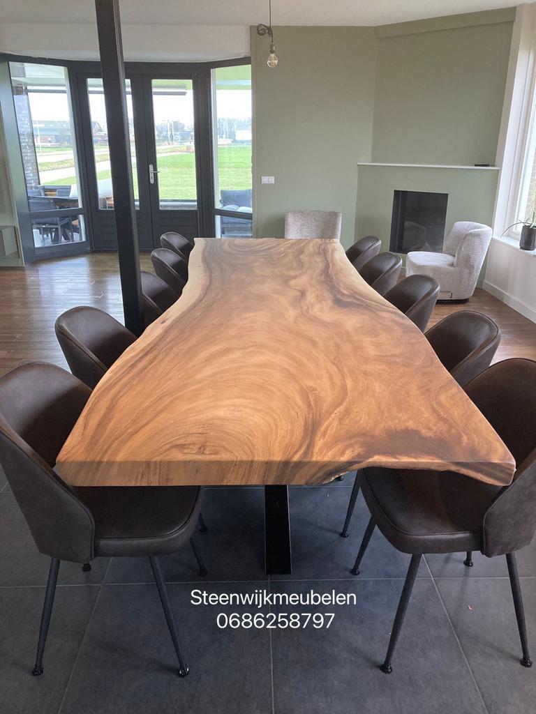 Suar tafel boomstamtafel eettafel bartafel grote showroom, Ophalen of Verzenden, Nieuw, Rechthoekig