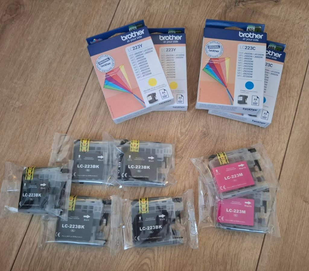 Inktcardridges: Brother / 123inkt (LC223), Ophalen, Nieuw, Cartridge, Overige merken
