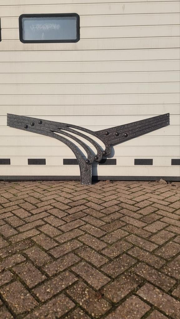 Vintage ijzeren wandsculptuur brutalistisch jaren 70, Ophalen, Gebruikt, ,, ,
