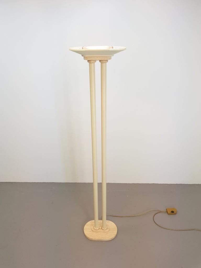 Vintage vloerlamp Le Dauphin travetin Japandi ´80 France, N, N, Japandi vintage, Overige materialen