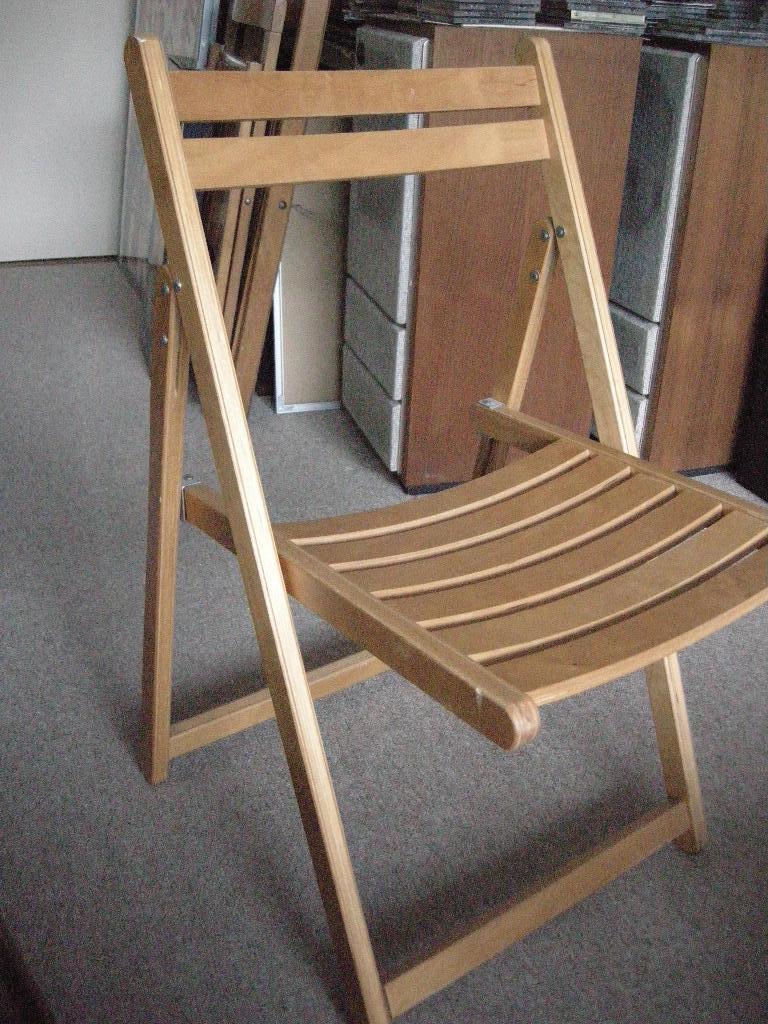 Klapstoel hout vintage - zeer nette staat, Huis en Inrichting, Stoelen, Ophalen, Gebruikt, Bruin, Vintage