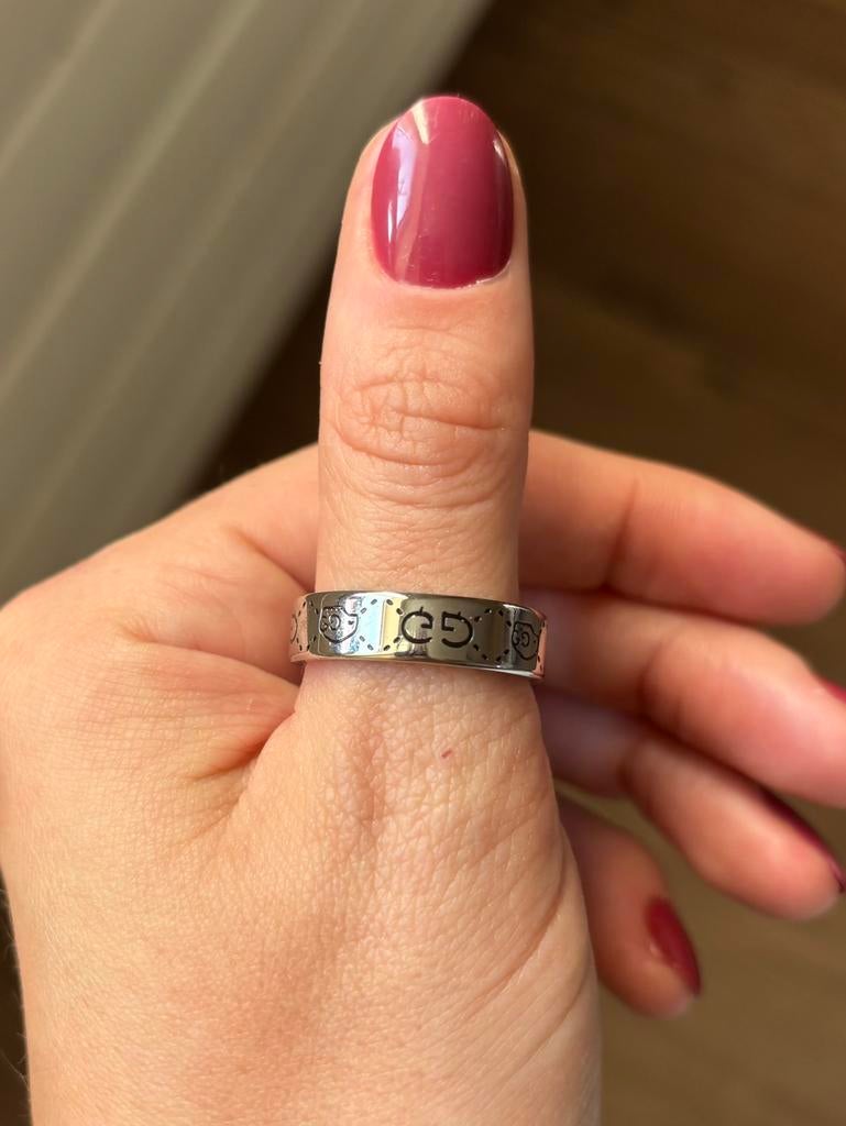 Gucci ring, Ophalen of Verzenden, Zo goed als nieuw, 20 of groter, Zilver