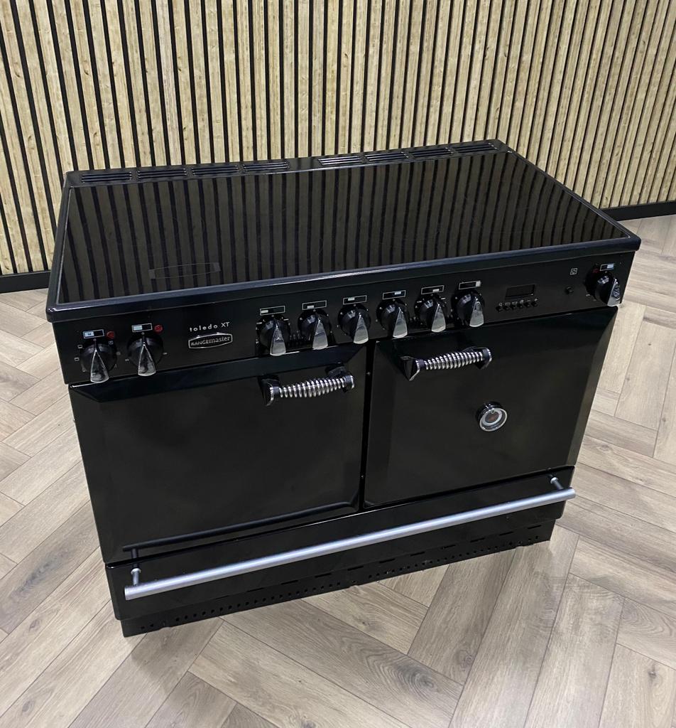 Falcon Rangemaster Zwart Keramisch 110cm, Hete lucht, 60 cm of meer, Ophalen of Verzenden, Gas