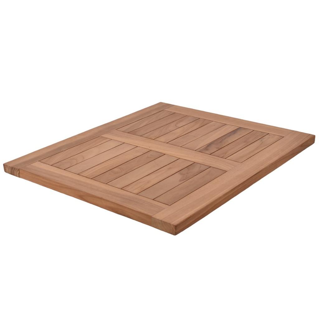 Teakhouten terras tafelblad rechthoek 70 x 60 cm - massief, Ophalen of Verzenden, Nieuw, Rechthoekig, Teakhout